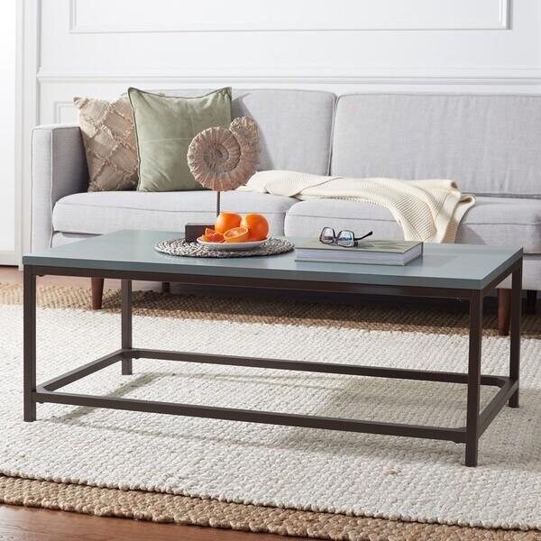 Safavieh Alec Coffee Table- Barn Blue - 17.7 x 24 x 48 in. - AMH6545B