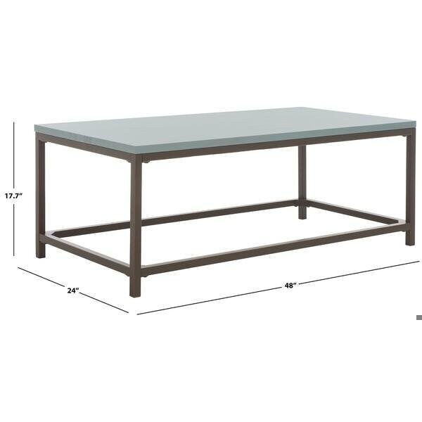 Safavieh Alec Coffee Table- Barn Blue - 17.7 x 24 x 48 in. - AMH6545B