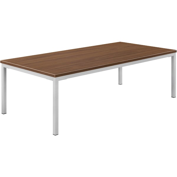 Interion By Global Industrial Interion Wood Coffee Table with Steel Frame, 48in x 24in, Walnut - 695755WN