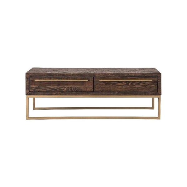 Alpine Furniture 46.5 x 24 x 16 in. Monterey Coffee Table, Smokey Taupe - MON-02