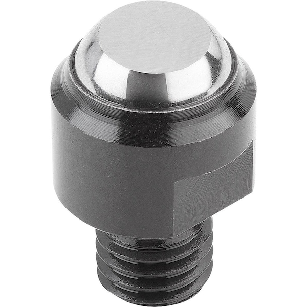 Kipp Self-Aligning Pads M08 D1=13, Form:C Carbon Steel, Comp:Ball-Bearing Steel - K0282.108