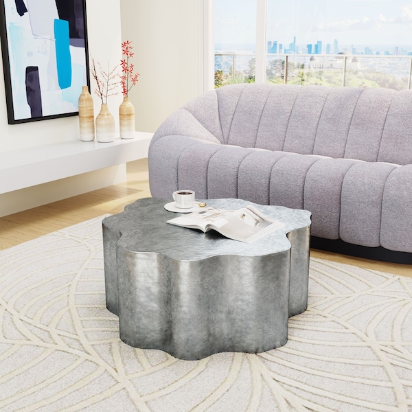 Zuo Modern Kortha Coffee Table Antique Silver - 109462
