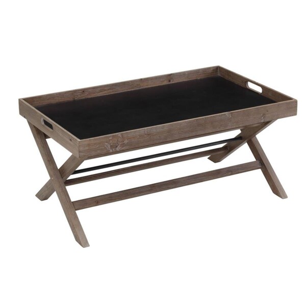 Boraam 17.75 x 39.5 x 24 in. Lisa Coffee Table in Brown - 17443