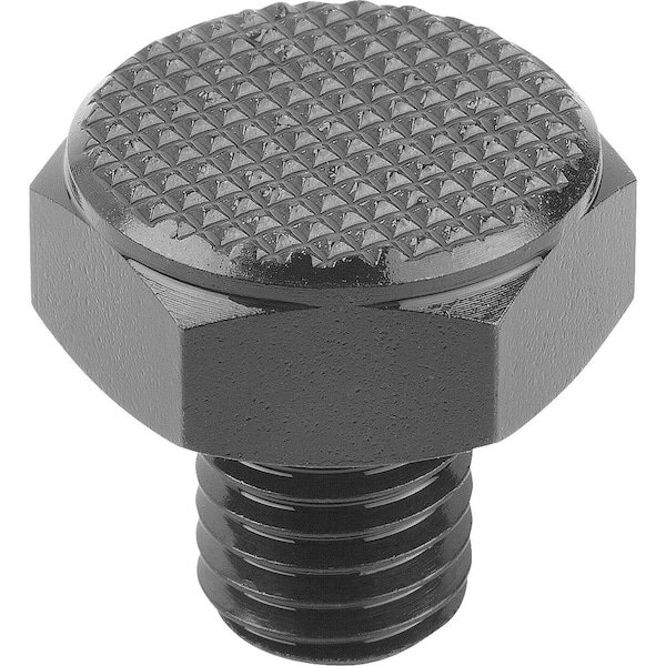 Kipp Positioning Foot, Form:C, Free-Cutting Steel Hardened A. Black Oxidise, Sw=19 - K0298.3152