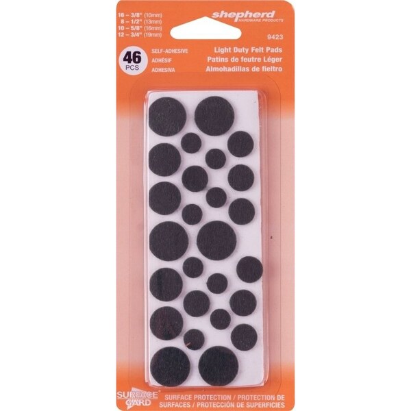 Shepherd Hardware Furniture Pad, Felt Cloth, Green, Round - 9423