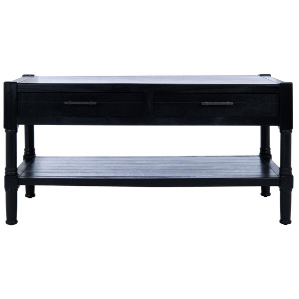 Safavieh Filbert 2 Darwer Coffee Table, Black - COF5703B