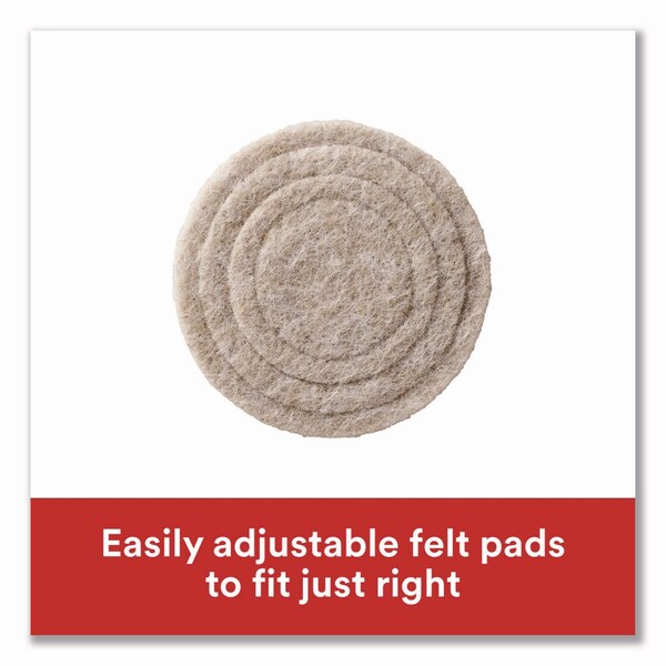 Scotch Custom Fit Felt Pads, 1.5in dia, Beige, 30PK - SP884-NA