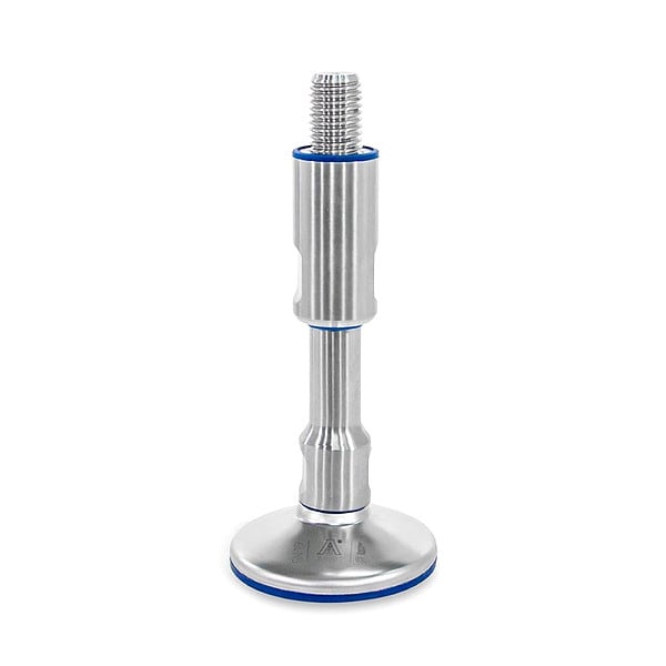 J.W. Winco Male-End Leveling Mount, 235 mm H - 19-100-M20-235-A