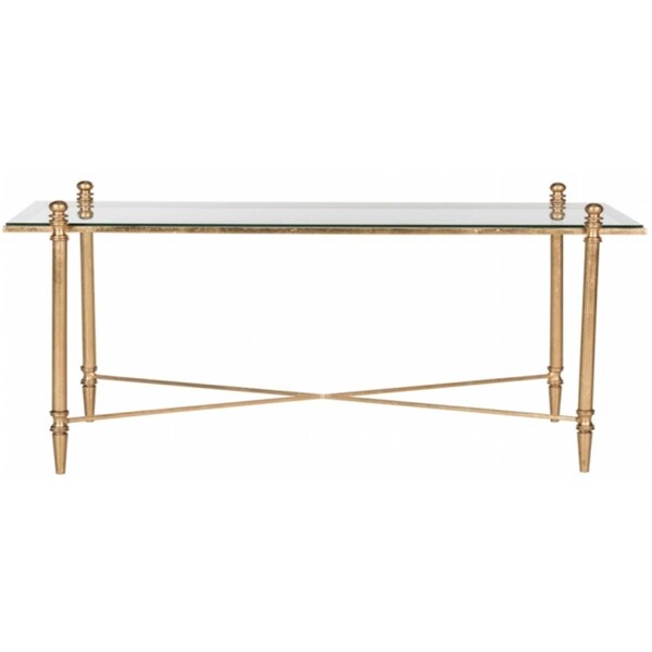 Safavieh Tait Coffee Table- Antique Gold Leaf - 19.8 x 15.5 x 31.5 in. - FOX2569A