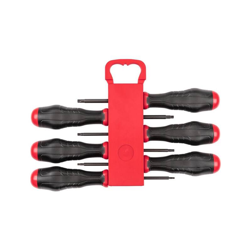 TEKTON Juego de destornilladores de hoja de óxido negro de alto torque Torx, 6 piezas (T10-T30) - Porta - DHT92001