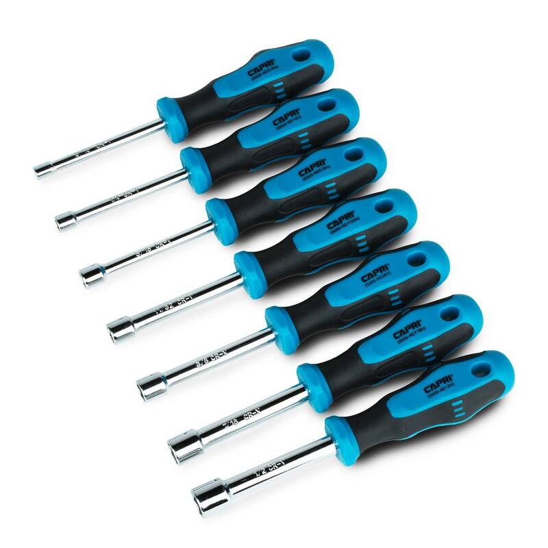 Juego de 7 piezas de destornilladores para tuercas de eje hueco Capri Tools Kontour SAE - 25000-NDS7H3PS
