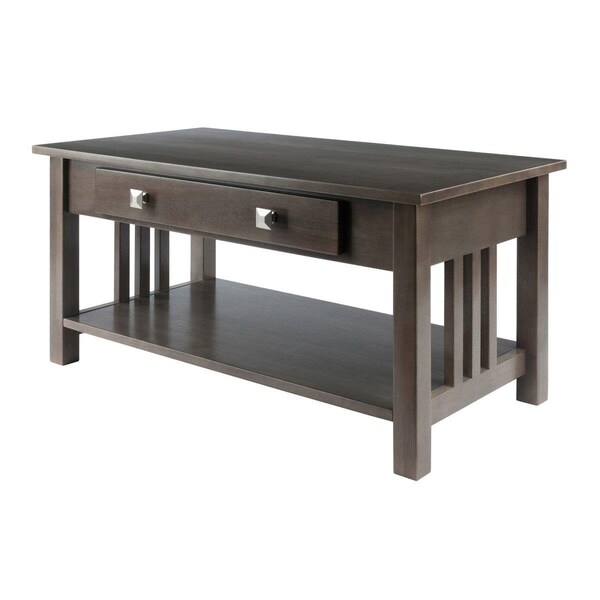 Winsome Wood Stafford Coffee Table, Oyster Gray - 16040