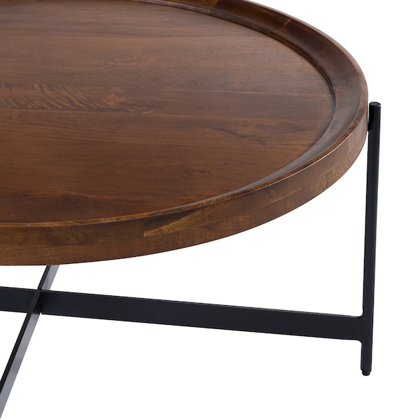 Alaterre Furniture Brookline 42" Round Coffee Table, Medium Chestnut - AWBL4268