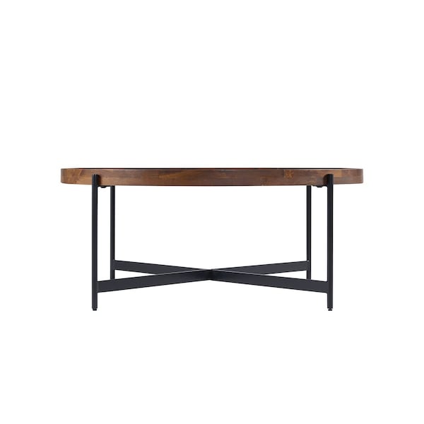 Alaterre Furniture Brookline 42" Round Coffee Table, Medium Chestnut - AWBL4268