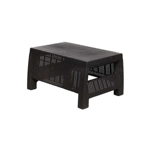 Plasticos Mq Coffee Table 30.3 in. W x 22.4 in. D x 15.5 in. H in Espresso - 423-WEN