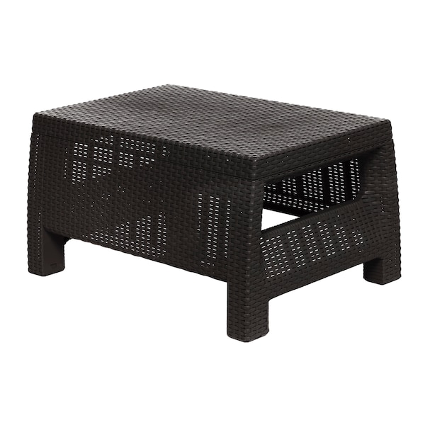 Plasticos Mq Coffee Table 30.3 in. W x 22.4 in. D x 15.5 in. H in Espresso - 423-WEN
