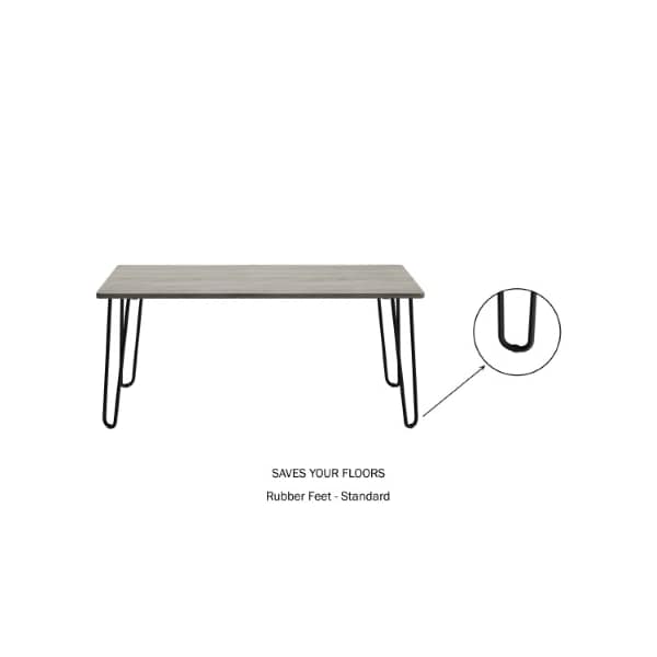 Hastings Home Coffee Table with Hairpin Legs, Modern Industrial Style Decor, Woodgrain-Look, Living Room or Office - 662088RNV