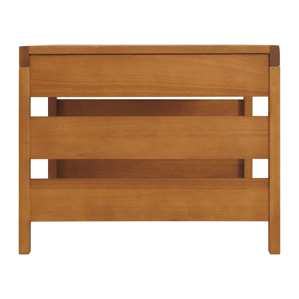 Alaterre Furniture Barton Outdoor Eucalyptus Wood Slotted Coffee Table, Brown - 80-OUTD-WD-SMCT