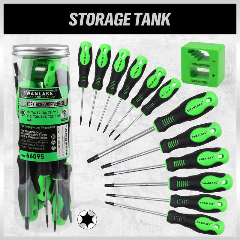 Juego de destornilladores magnéticos tipo Torx - Destornillador de estrella de T5 a T40 (13 piezas) - MLPH020LT409