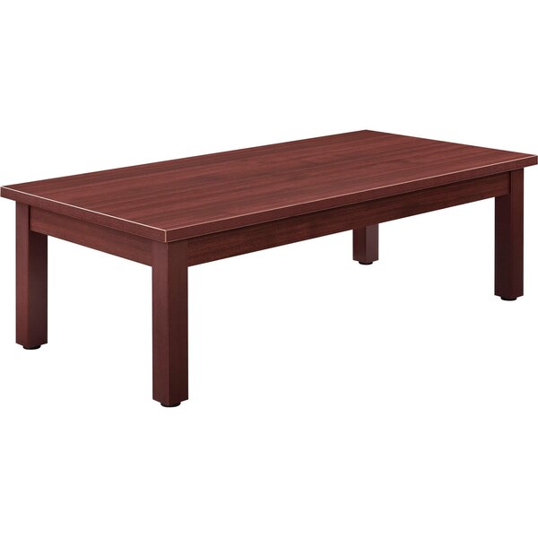 Global Industrial Wood Coffee Table - 48 x 24 - Mahogany - 695753MH
