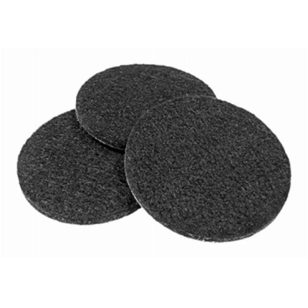 Escenografia 2.25 in. TruGuard Heavy-Duty Self Adhesive Round Felt Pads, Black, 4PK - ES3238188