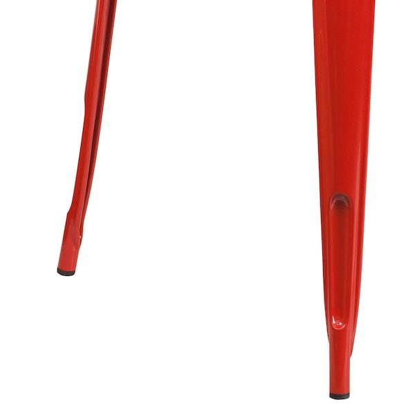 Flash Furniture Red Metal Table, 31.5SQ - ET-CT002-1-RED-GG