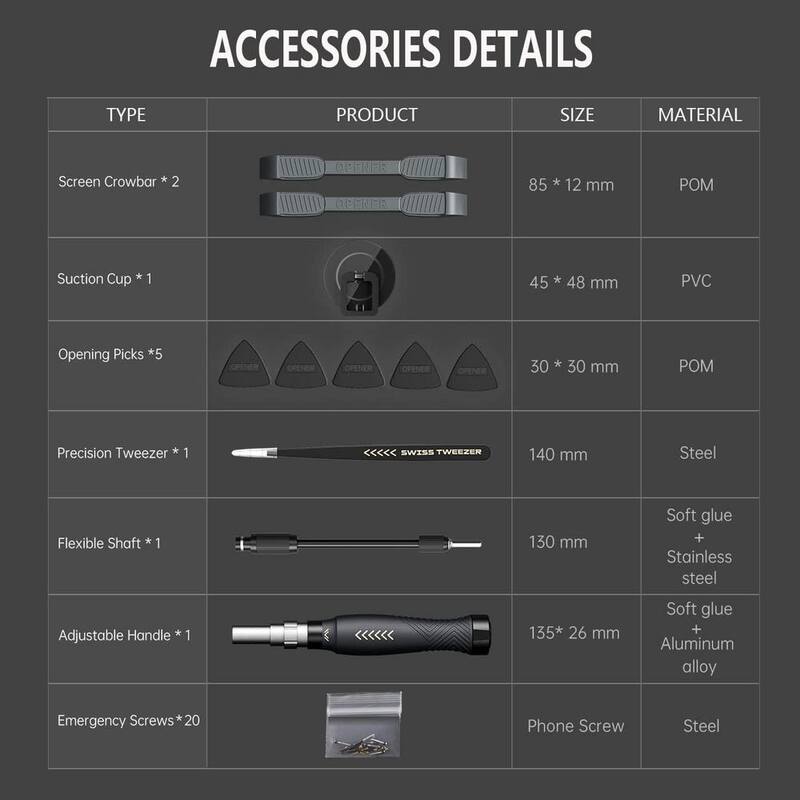 Juego de destornilladores de precisión para computadora Etokfoks con destornillador Torx T6 con 164 piezas en negro - MLPH020LT405