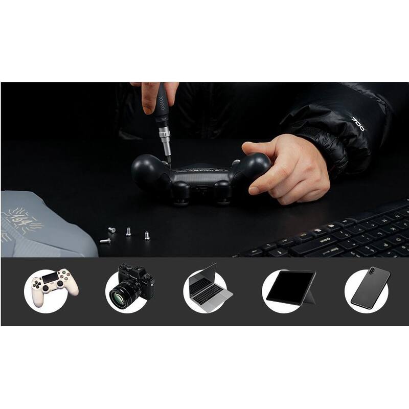 Juego de destornilladores de precisión para computadora Etokfoks con destornillador Torx T6 con 164 piezas en negro - MLPH020LT405