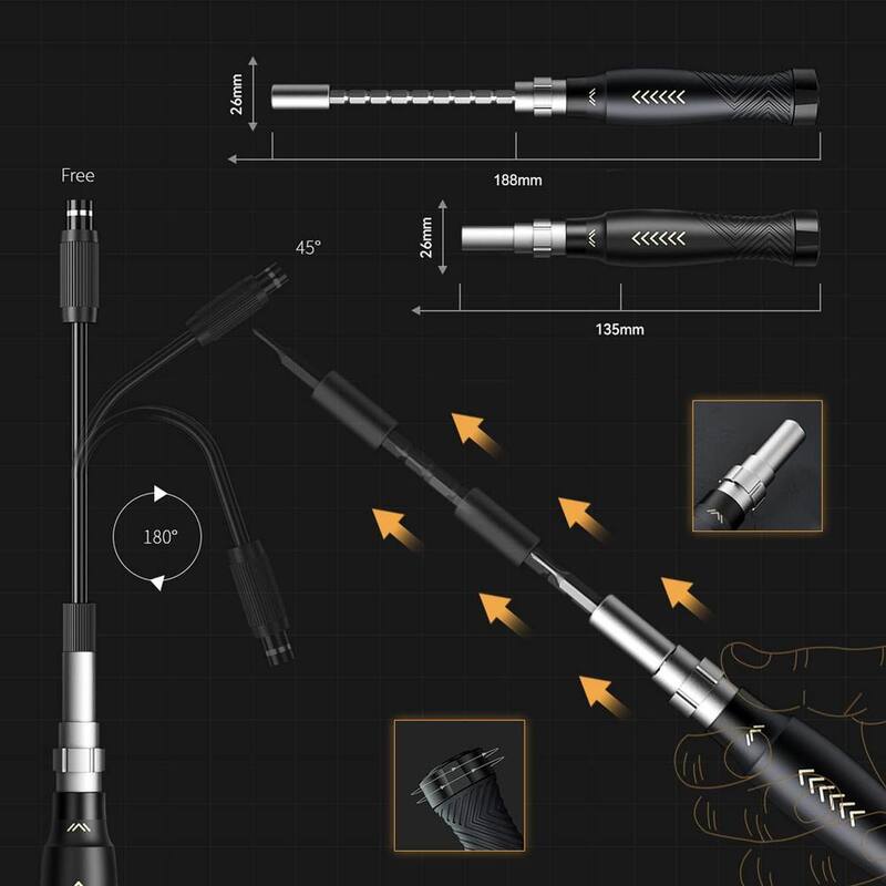 Juego de destornilladores de precisión para computadora Etokfoks con destornillador Torx T6 con 164 piezas en negro - MLPH020LT405