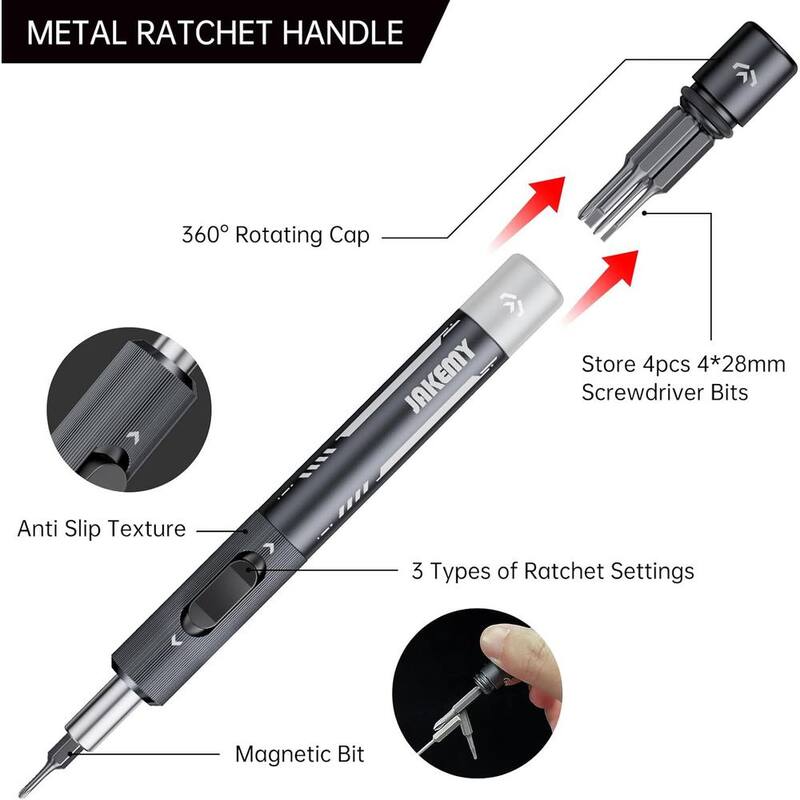 Juego de destornilladores de precisión mini portátiles de metal de 105 pulgadas 1 con herramienta de palanca de apertura en gris - MLPH020LT404
