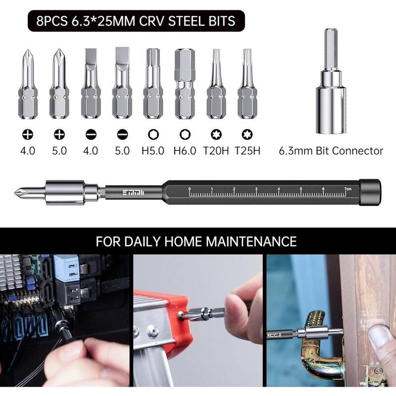 Juego de destornilladores compacto de 105 pulgadas con herramienta de apertura en gris - MLPH020LT403