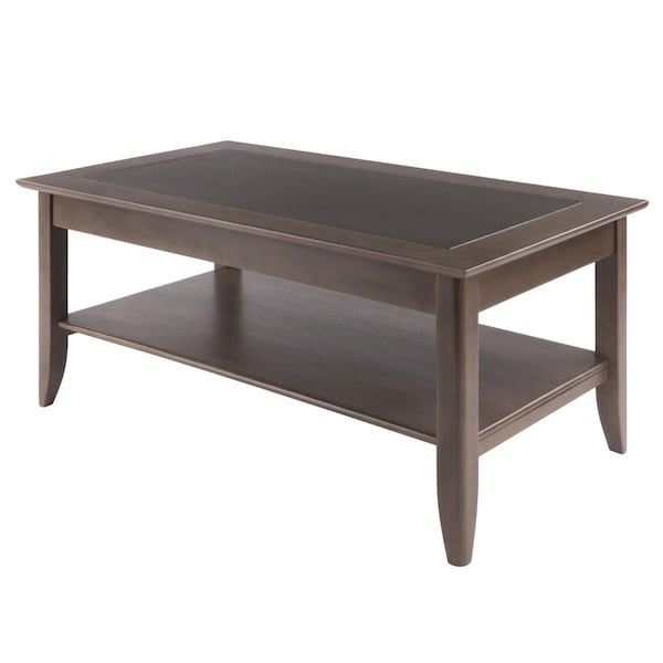 Winsome Wood 18 x 40 x 22.6 in. Santino Coffee Table, Oyster Gray - 16640