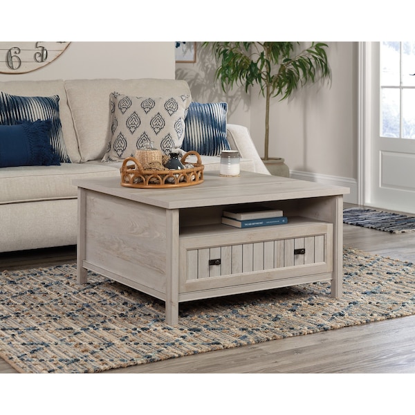 Sauder Costa Lift Top Coffee Table Chc , Partial top lifts up and forward to create versatile work surface - 427890