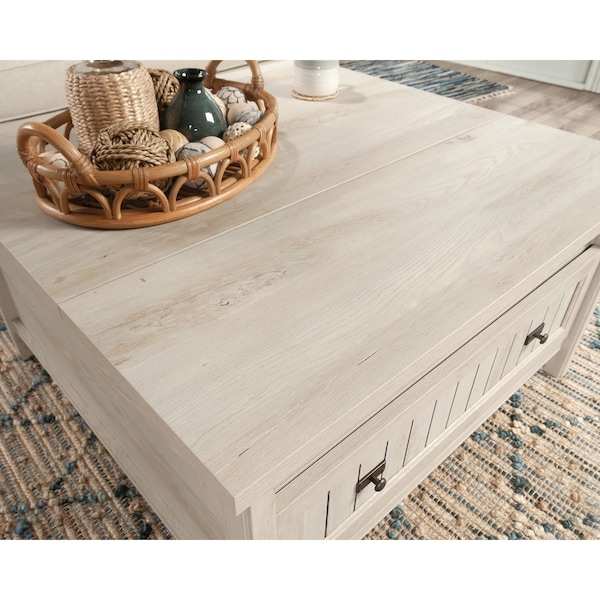 Sauder Costa Lift Top Coffee Table Chc , Partial top lifts up and forward to create versatile work surface - 427890