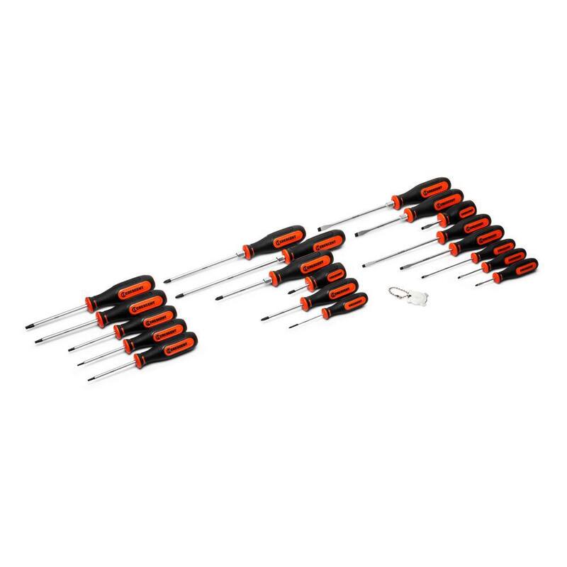 Set de destornilladores Phillips, Ranurados y Torx de Crescent con mangos de tres lóbulos de material dual (20 piezas) - CSDS20PCSET