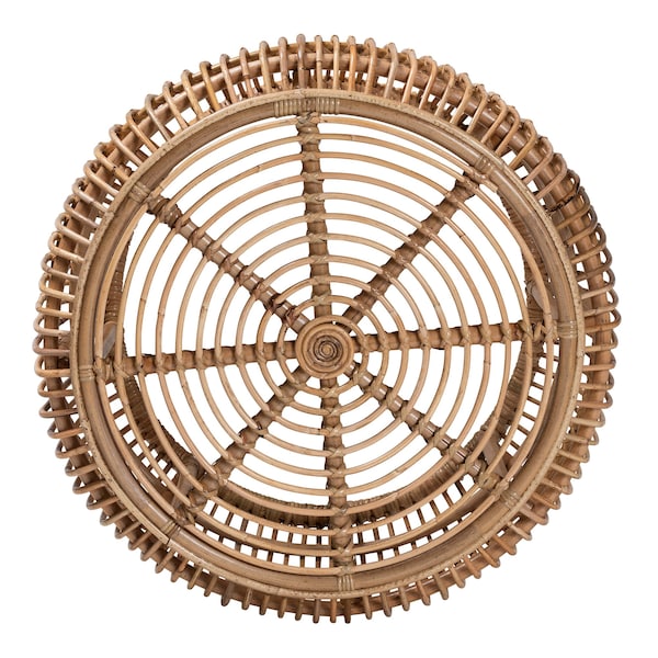 Baxton Studio Aliane Modern Bohemian Natural Brown Antique Rattan Coffee Table - 219-12702-ZORO