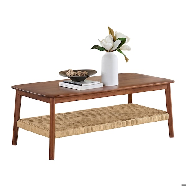 Alaterre Furniture Calais Coffee Table, Warm Chestnut - ANCA1170