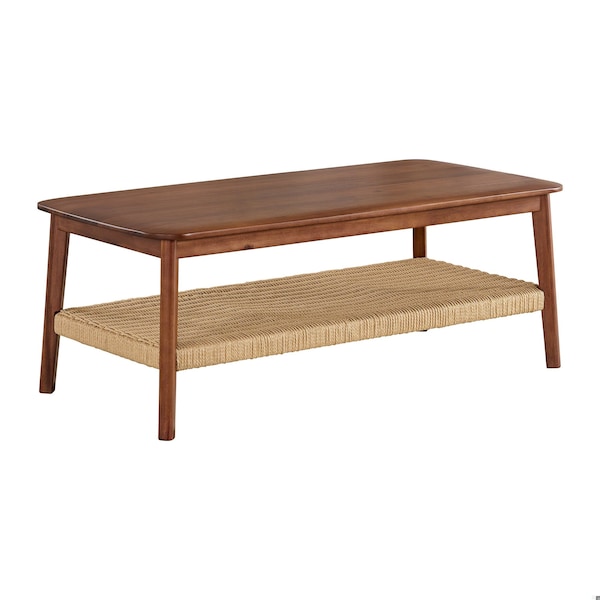 Alaterre Furniture Calais Coffee Table, Warm Chestnut - ANCA1170