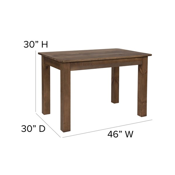 Flash Furniture Farm Table, 4 Chair Cushions Set, 46"x30" - XA-FARM-17-GG