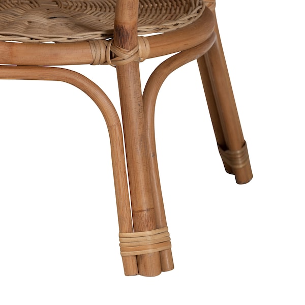 Baxton Studio Abbey Modern Bohemian Natural Brown Antique Rattan Coffee Table - 219-12718-ZORO