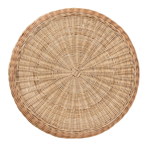 Baxton Studio Abbey Modern Bohemian Natural Brown Antique Rattan Coffee Table - 219-12718-ZORO