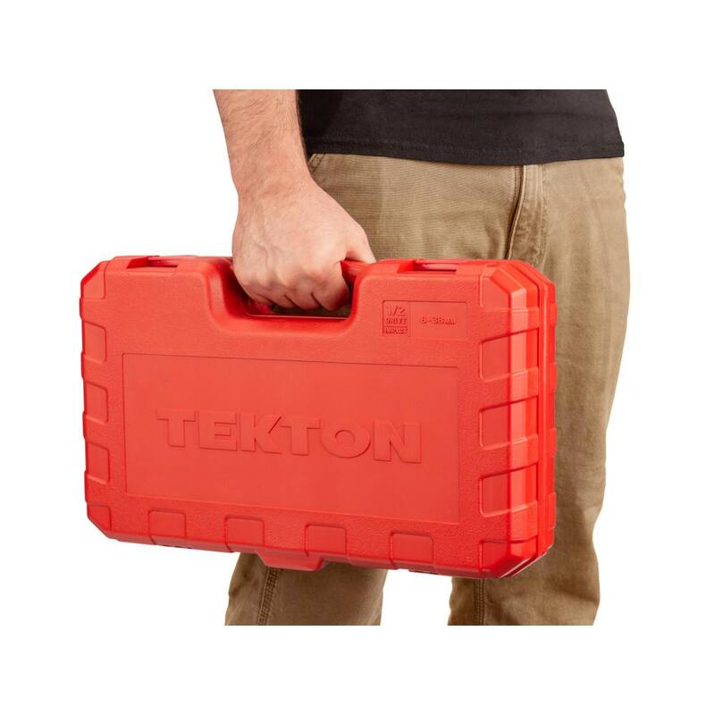 Juego de 31 piezas de dados de impacto de 6 puntos de 1/2 pulgadas de TEKTON (8 mm - 38 mm) - SID92327