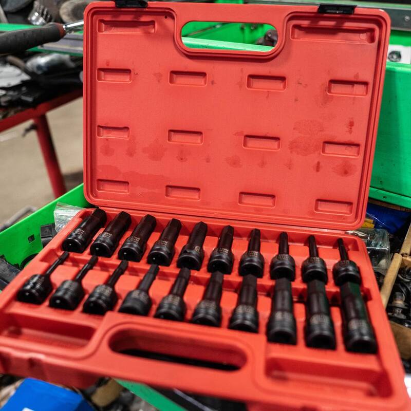Juego de dados de impacto de 1/2 pulgadas SAE y métricos de Sunex Tools, 20 piezas - 2637