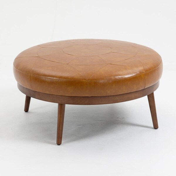 Warehouse Of Tiffany Krista 36 in.  Indoor Tan Finish Ottoman - EL6062-1