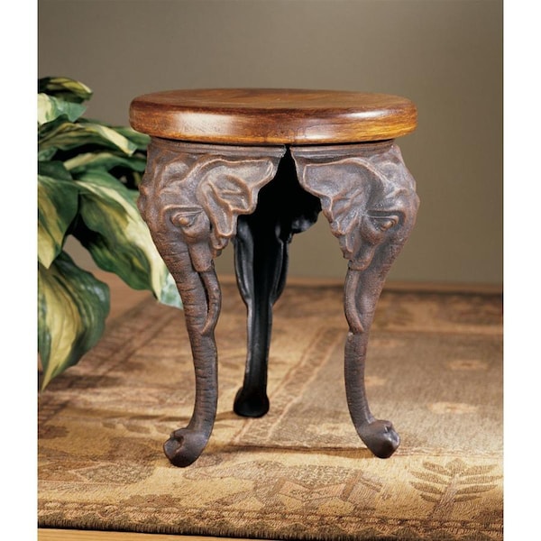 Design Toscano Three Elephants of Timbe Sculptural Footstool - SP16060