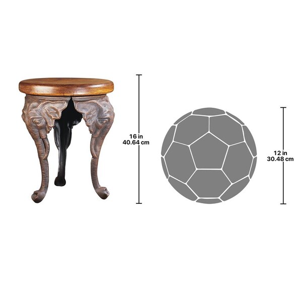 Design Toscano Three Elephants of Timbe Sculptural Footstool - SP16060