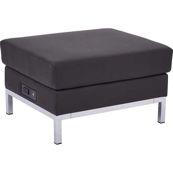 Ave 6 Ottoman, 24" x 17-1/4", Upholstery Color: Black - WST51OP-B18