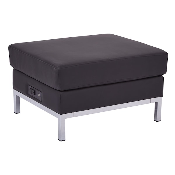 Ave 6 Ottoman, 24" x 17-1/4", Upholstery Color: Black - WST51OP-B18