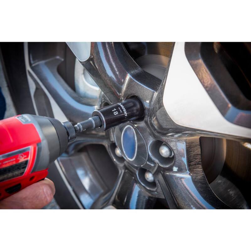 Juego de dados de impacto de 6 puntos de pared delgada de 3/8 pulgadas SAE/Métrico Husky (20 piezas) - H3DHYB20PC