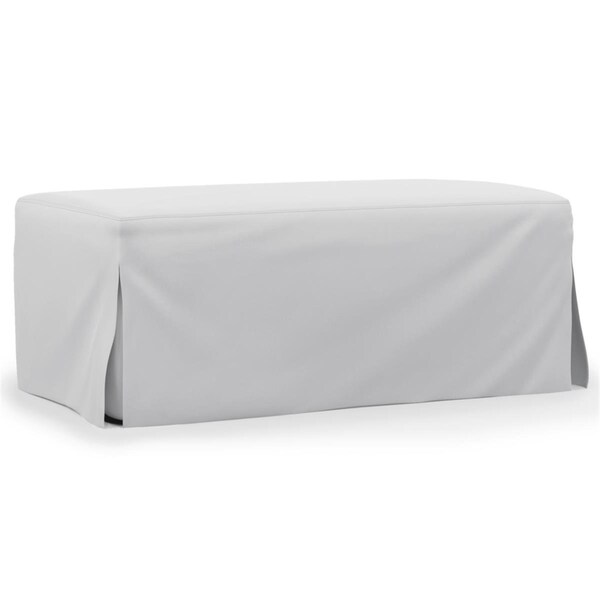 Sunset Trading Newport Slipcovered Ottoman White - SY-130030-391081